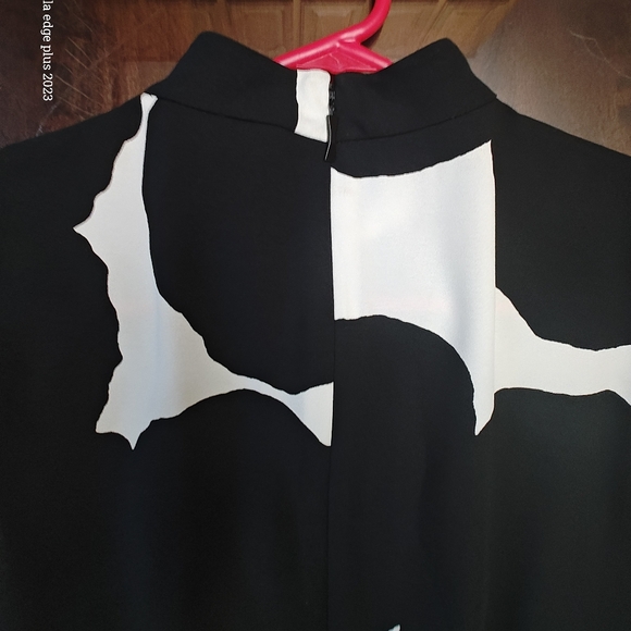 Kate Spade Black and White Blotch Zippered Dress - Picture 4 of 6